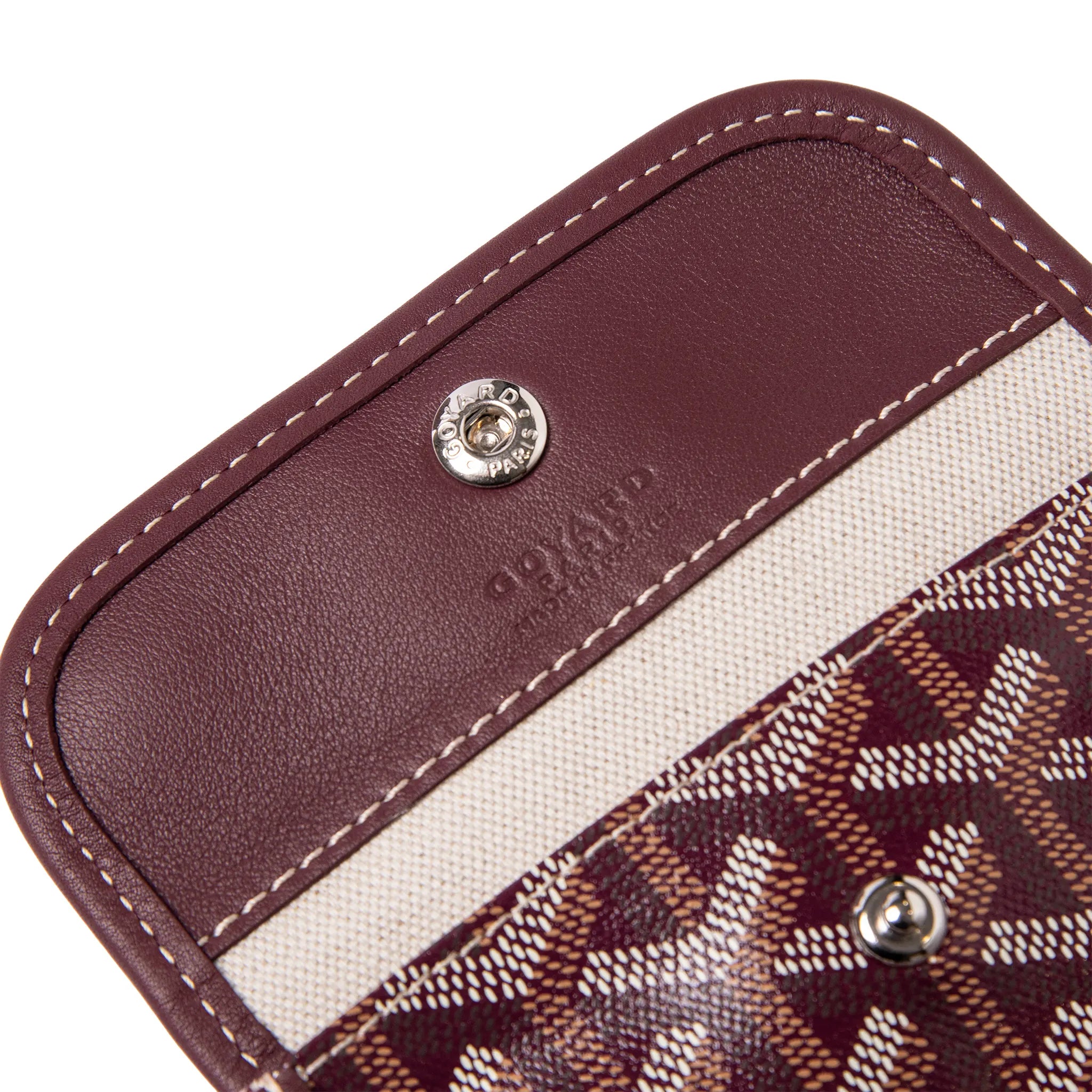 Detailed View of Goyard Anjou Mini Burgundy BagANJCROMINCG33TY33P